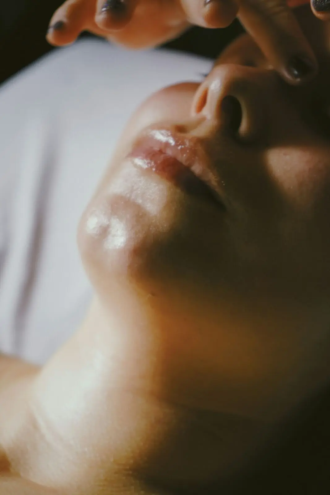 A facial massage in a treatment room