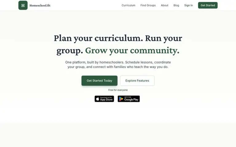 Homeschool.fit screenshot