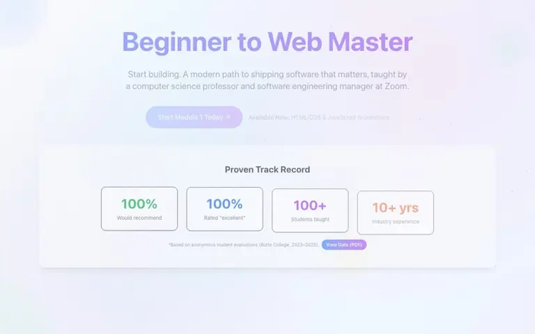 Beginner to Web Master screenshot