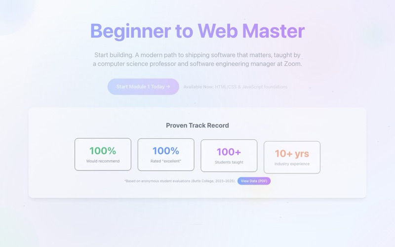 Beginner to Web Master screenshot